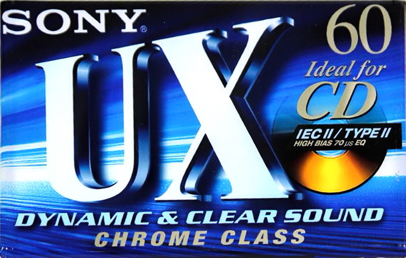 Compact Cassette Sony UX 60 "C-60UXD" Type II Chrome 2000 Europe