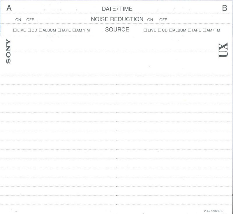 Compact Cassette: Sony  - UX 60