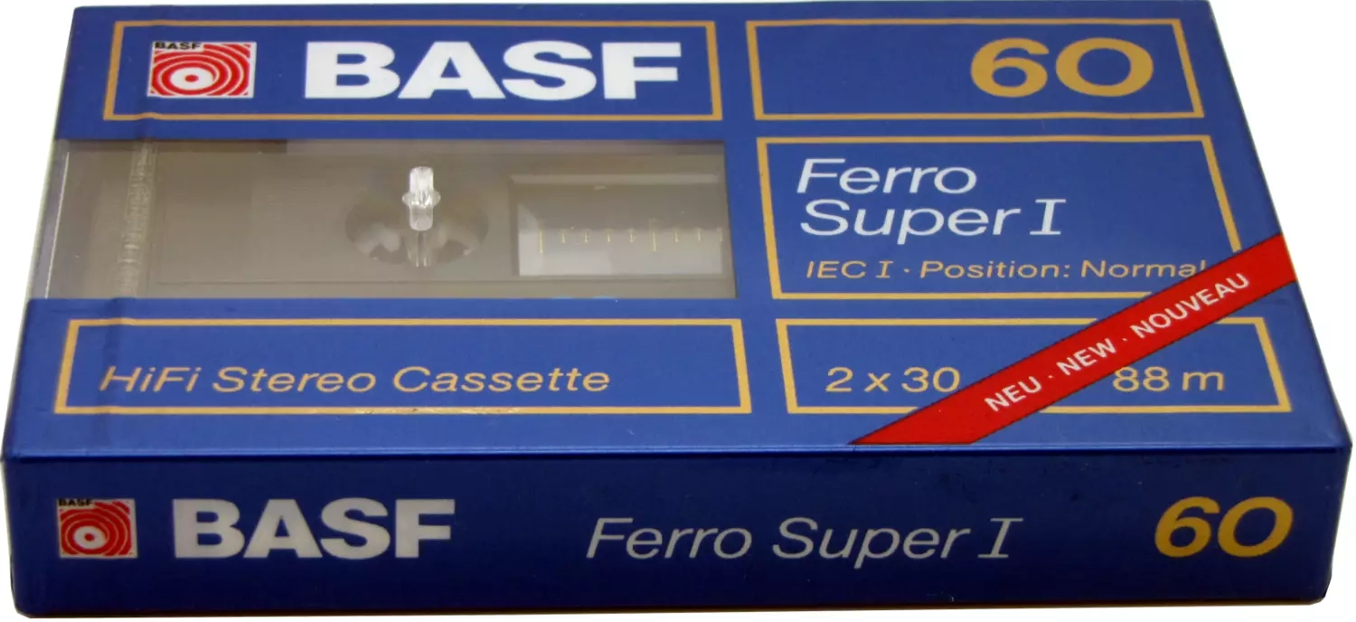 Compact Cassette BASF Ferro Super I 60 Type I Normal 1989 Europe