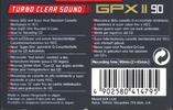 Compact Cassette Maxell GPX 90 Type II Chrome 1992 Europe