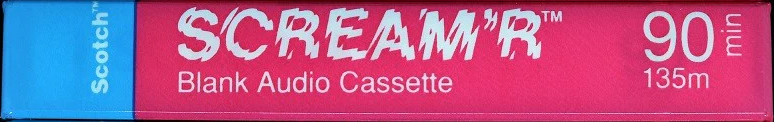 Compact Cassette Scotch Scream`R 90 Type I Normal 1990 North America