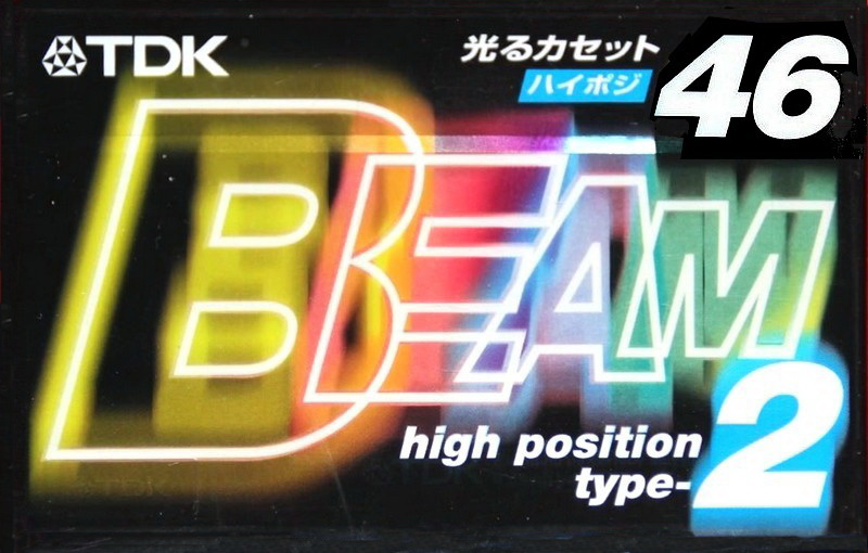 Compact Cassette TDK Beam 2 46 "BM2-46S" Type II Chrome 1999 Japan