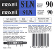 Compact Cassette Maxell S-LN 90 Type I Normal 1991 Europe