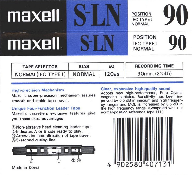 Compact Cassette: Maxell / Hitachi Maxell - S-LN 90