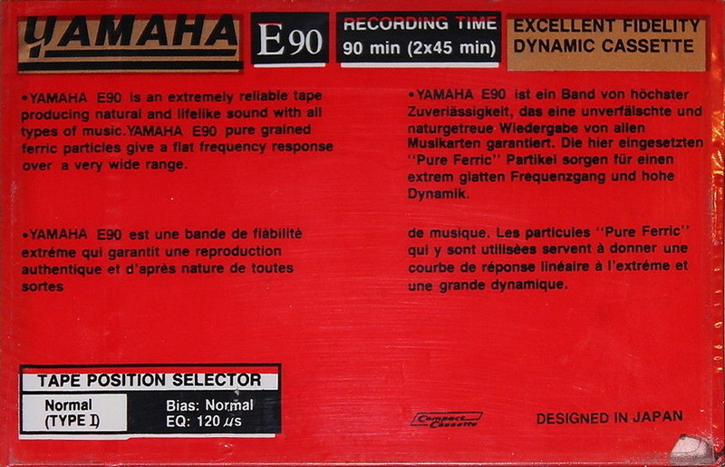 Compact Cassette: Unknown Yamaha -  90