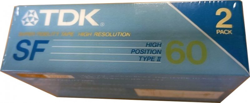 2 pack TDK SF 60 "SF-60X2" Type II Chrome 1985 Japan