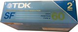 2 pack TDK SF 60 "SF-60X2" Type II Chrome 1985 Japan