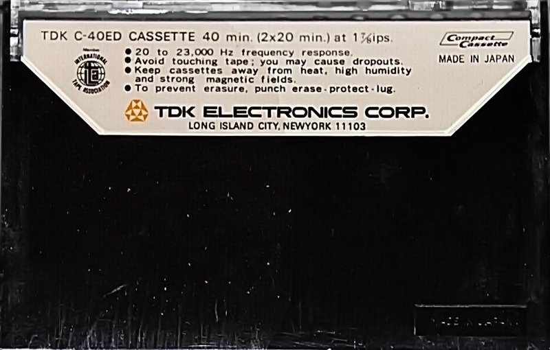 Compact Cassette: TDK  - ED 40