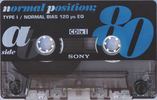 Compact Cassette Sony CDix I 80 "C-40CDX1b" Type I Normal 1994 Japan