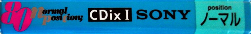 Compact Cassette Sony CDix I 80 "C-40CDX1b" Type I Normal 1994 Japan