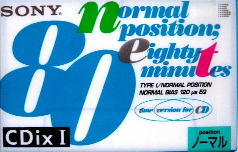 Compact Cassette Sony CDix I 80 "C-40CDX1b" Type I Normal 1994 Japan