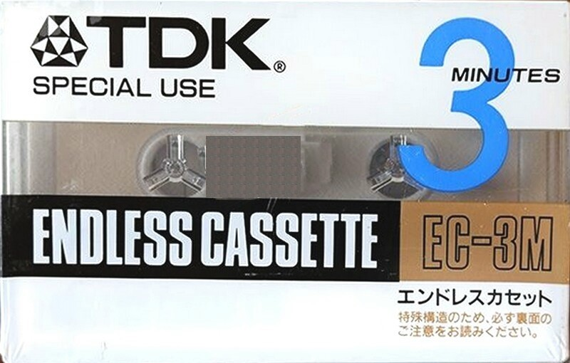 Compact Cassette TDK EC Endless 3 "EC-3MN" Endless Cassette 1990 Japan