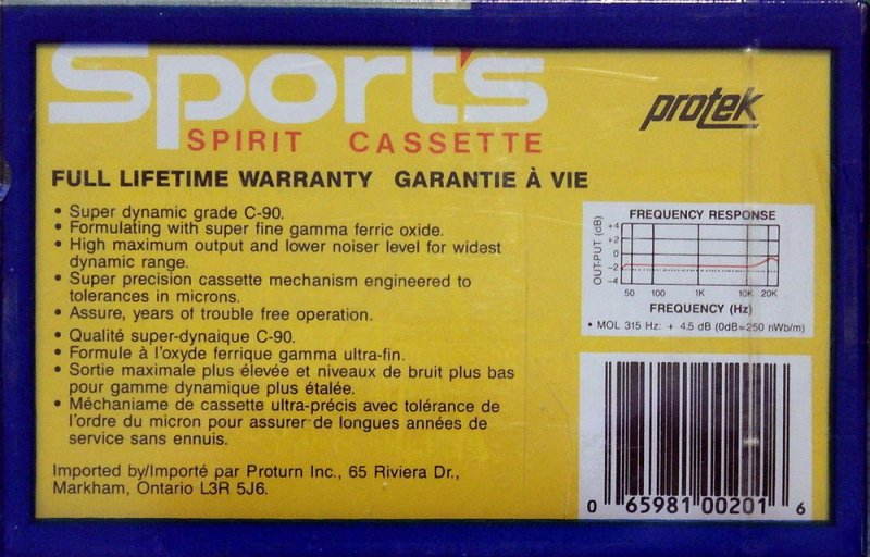 Compact Cassette:  Protek - Sports 90