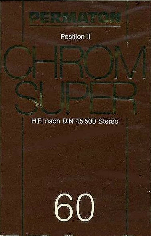 Compact Cassette Permaton Chrom Super 60 Type II Chrome 1978 Europe