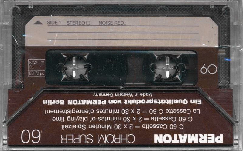 Compact Cassette Permaton Chrom Super 60 Type II Chrome 1978 Europe