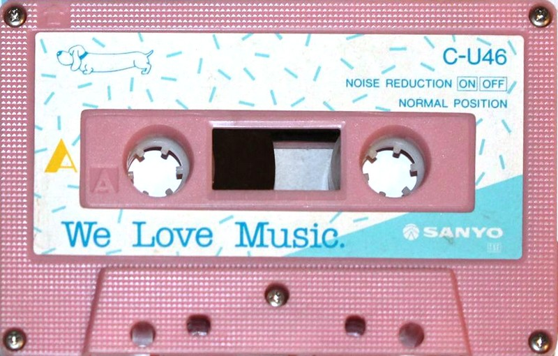 Compact Cassette Sanyo We Love Music 46 "Pink" Type I Normal 1986 Japan