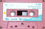 Compact Cassette Sanyo We Love Music 46 "Pink" Type I Normal 1986 Japan