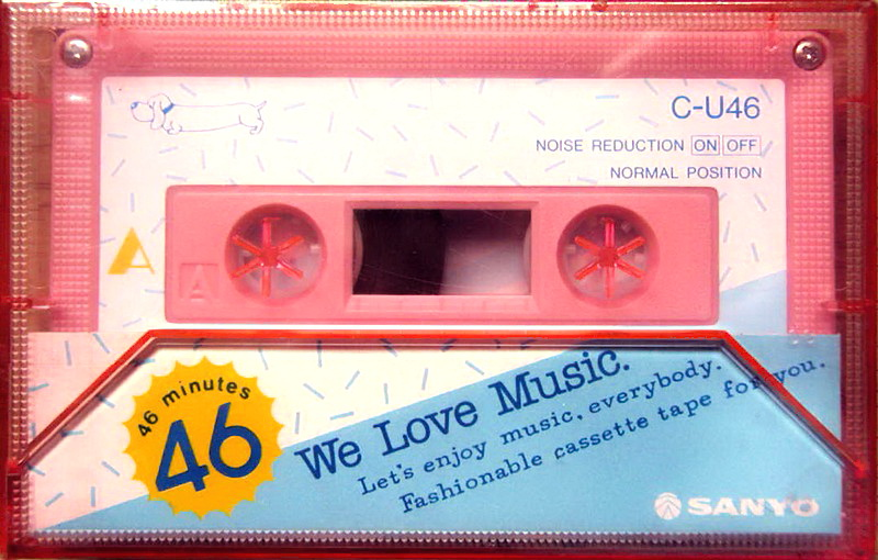 Compact Cassette Sanyo We Love Music 46 "Pink" Type I Normal 1986 Japan