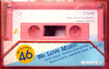 Compact Cassette Sanyo We Love Music 46 "Pink" Type I Normal 1986 Japan