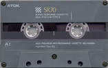 Compact Cassette TDK SR 70 "SR-70K" Type II Chrome 1989 Japan