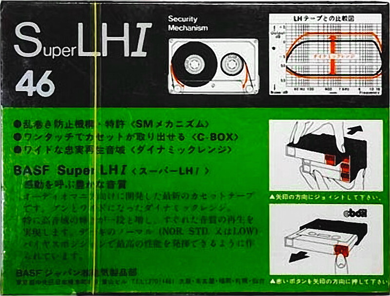 Compact Cassette BASF Super LH I 46 Type I Normal 1978 Japan