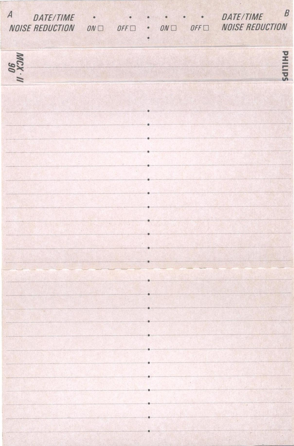 Compact Cassette Philips MCX Master 60 Type II Chrome 1988 Europe