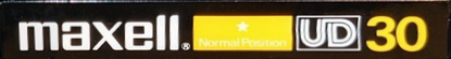 Compact Cassette Maxell UD 30 Type I Normal 1982 Japan