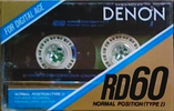 Compact Cassette Denon RD 60 "RD60M" Type I Normal 1987 Japan