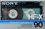 Compact Cassette Sony HF-X 90 Type I Normal 1986 Japan