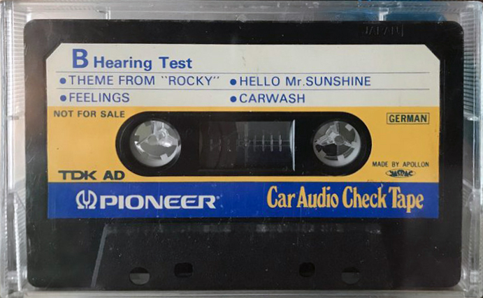 Compact Cassette Pioneer "Car Audio Check Tape" Demonstration Tape 1978 Japan