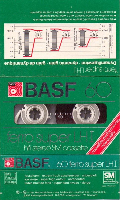 Compact Cassette BASF Ferro Super LH I 60 Type I Normal 1979 Europe