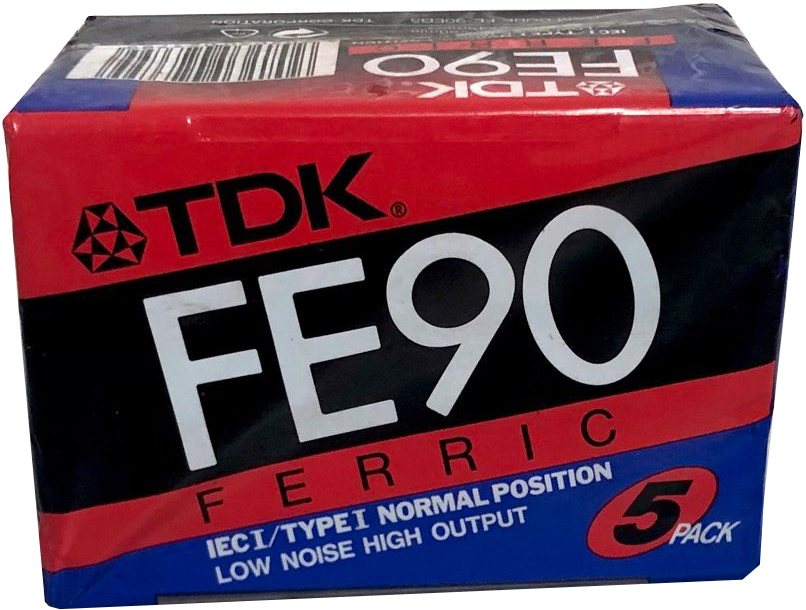 5 pack TDK FE 60 "FE-60EB5" Type I Normal 1997 Europe