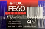 5 pack TDK FE 60 "FE-60EB5" Type I Normal 1997 Europe