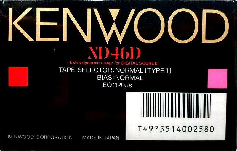 Compact Cassette Kenwood ND 45 Type I Normal 1987 Japan