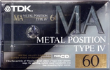 Compact Cassette TDK MA 60 "MA-60R" Type IV Metal 1992 Japan