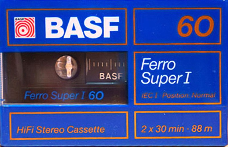 Compact Cassette BASF Ferro Super I 60 Type I Normal 1988 Europe
