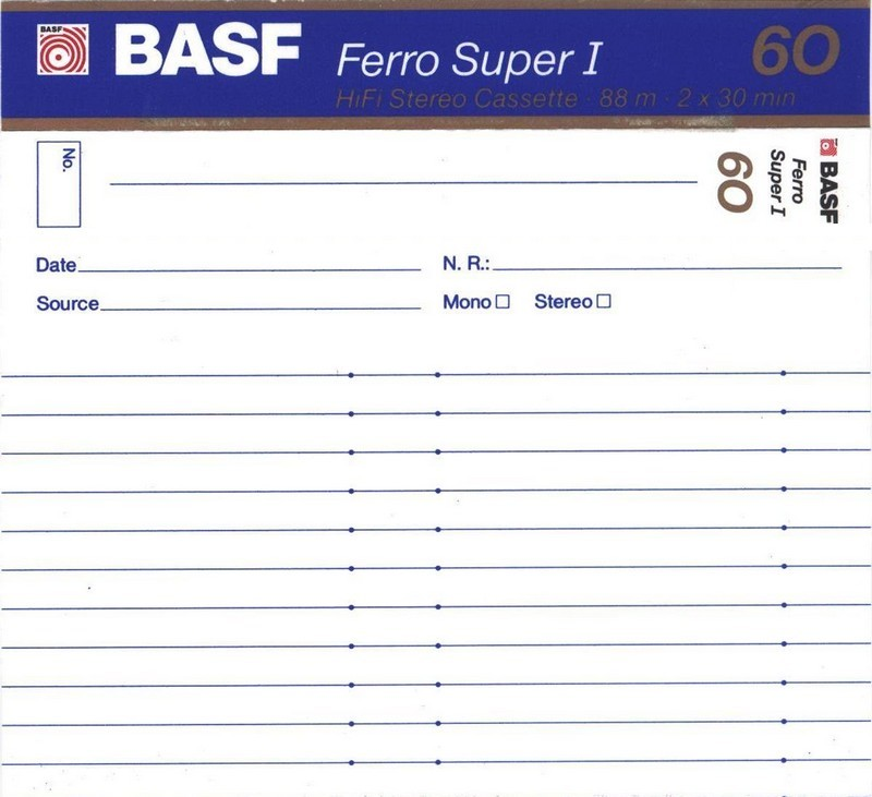 Compact Cassette: BASF  - Ferro Super I 60