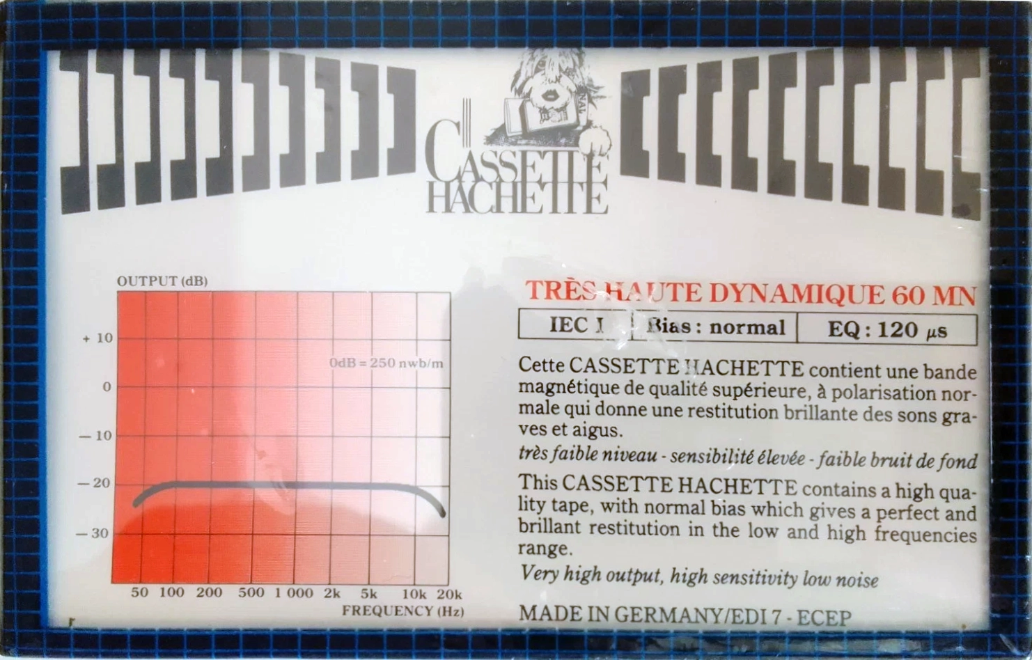 Compact Cassette Hachette Tres Haute Dynamique 60 "THD" Type I Normal France