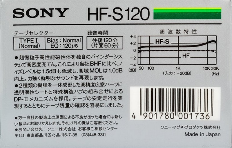 Compact Cassette: Sony  - HF-S 120