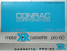 Compact Cassette Conrac 60 "XR" Type IV Metal 1984 USA
