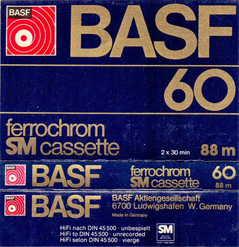 Compact Cassette BASF Ferrochrom 60 Type III Ferro Chrome 1977 Europe