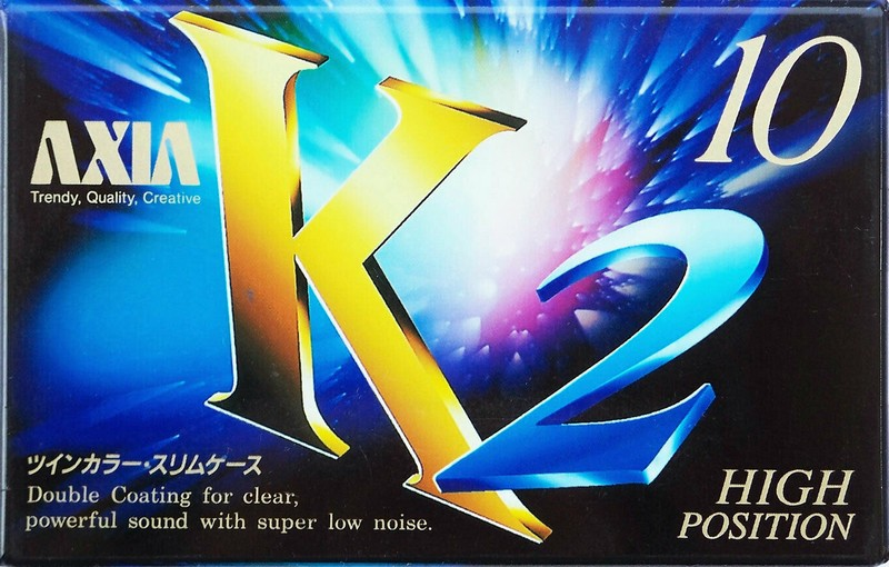 Compact Cassette AXIA K2 10 "K2B 10" Type II Chrome 1995 Japan