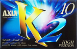 Compact Cassette AXIA K2 10 "K2B 10" Type II Chrome 1995 Japan