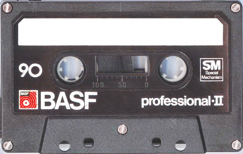 Compact Cassette BASF Professional II 90 Type II Chrome 1976 USA