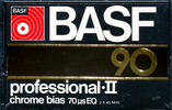 Compact Cassette BASF Professional II 90 Type II Chrome 1976 USA