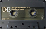 Compact Cassette Sony UX-ES 90 "UX-ES90c" Type II Chrome 1990 Europe