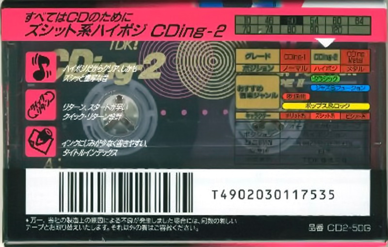 Compact Cassette: TDK  - CDing-2 50