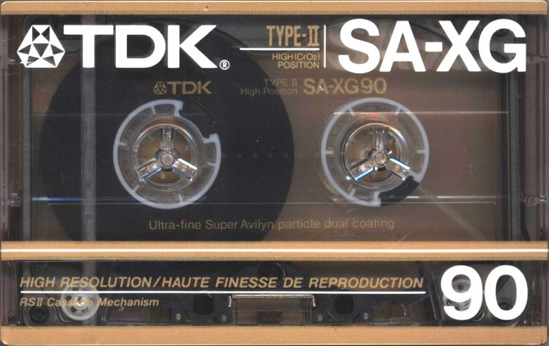 Compact Cassette TDK SA-XG 90 Type II Chrome 1986 North America