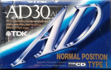 Compact Cassette TDK AD 30 "AD-30A" Type I Normal 1992 Japan