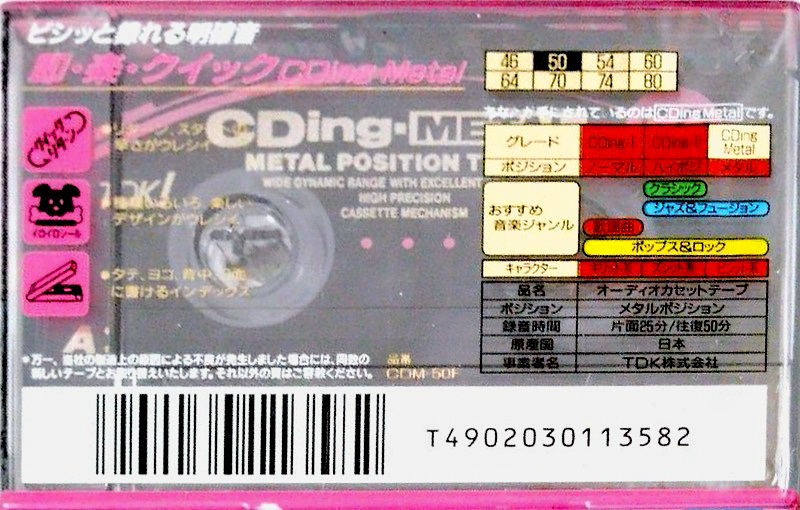 Compact Cassette: TDK  - CDing-Metal 50